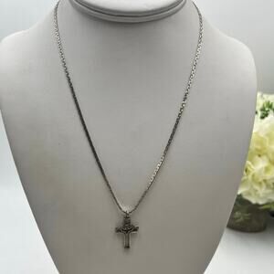 BSD Bob Siemon Design Vintage Sterling cross dove Holy Spirit Christian necklace